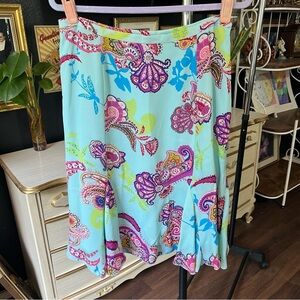 Vintage Colorful Paisley Skirt